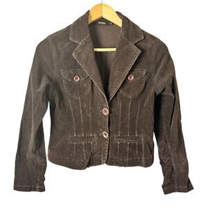 Vintage Corduroy Jacket Women’s Size Small Cropped Boho Hippie Academia Cottage